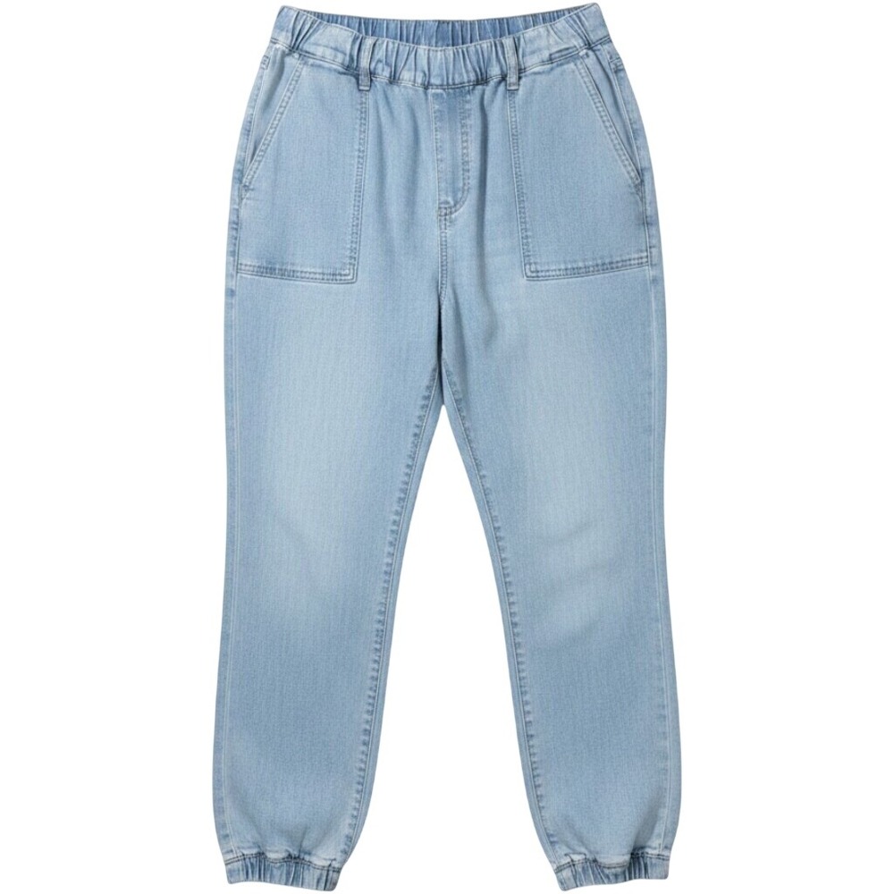 Lane Bryant Light Wash Denim Joggers Plus Size 22‎ Elastic Waist Pull On Jeans
